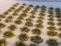 100x self adhesive gravel Tufts with vibrant grass 0.5cm